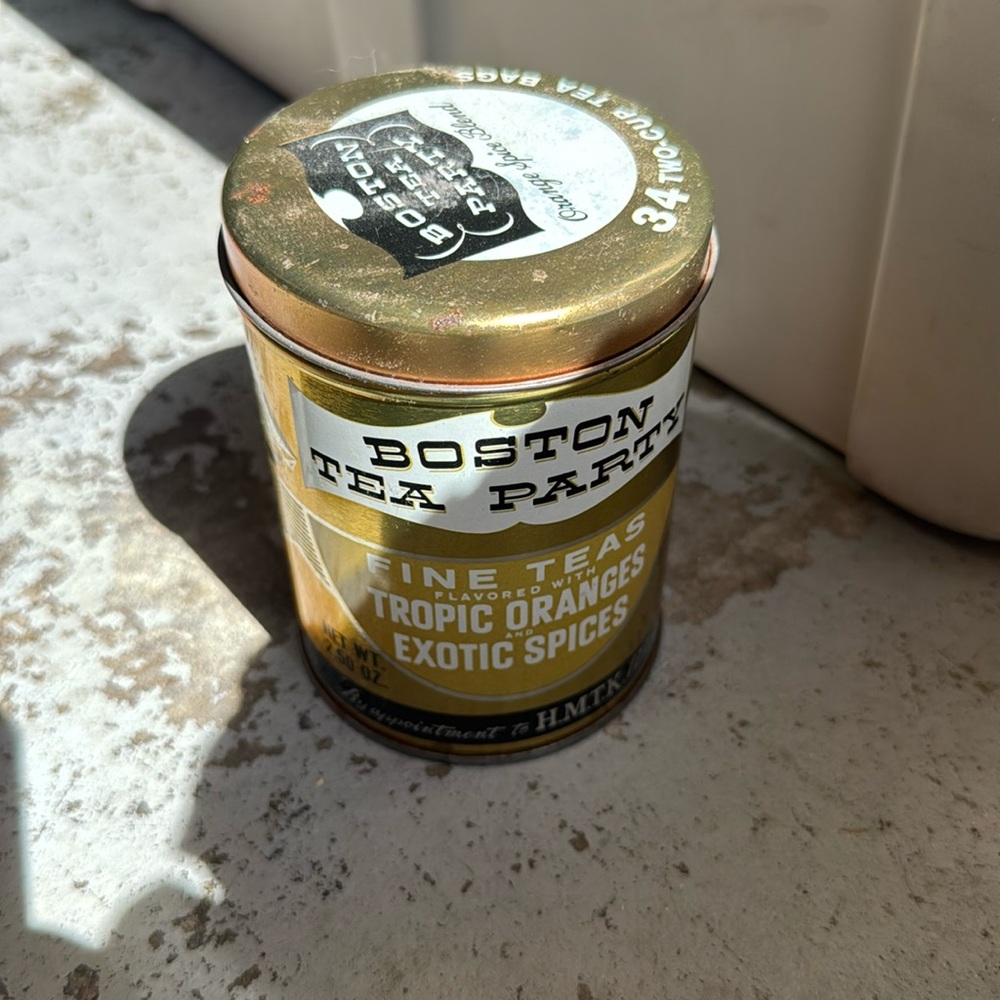 Vintage Boston Tea Party Tea Tin